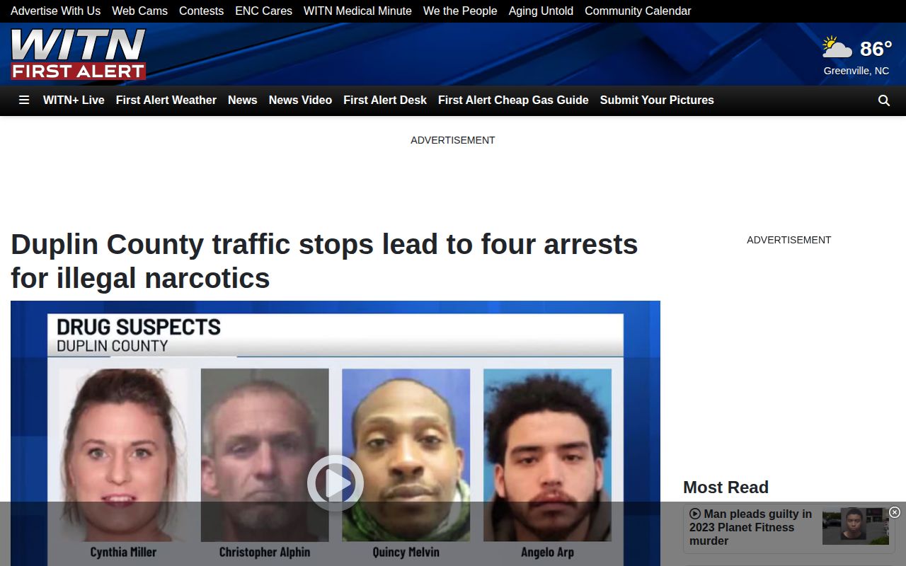 WITN Duplin County arrest news source